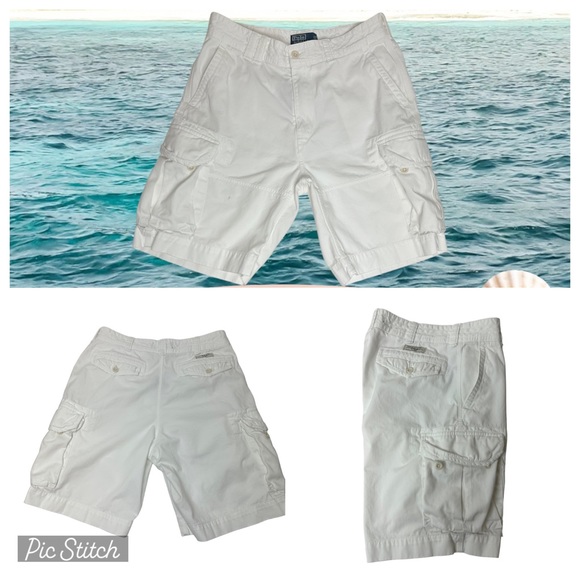 Polo by Ralph Lauren Shorts Polo Ralph Lauren Mens White Cargo